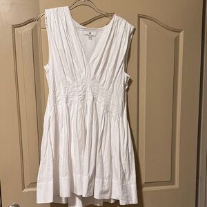Banana Republic White V-Neck Mini Dress